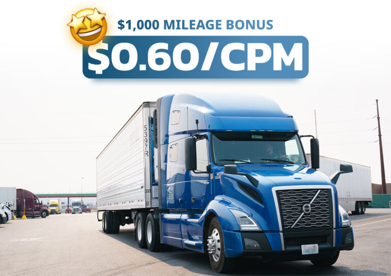 OTR Driver Job Spokane, WA Start Pay .60 CPM + 1,000 Mileage